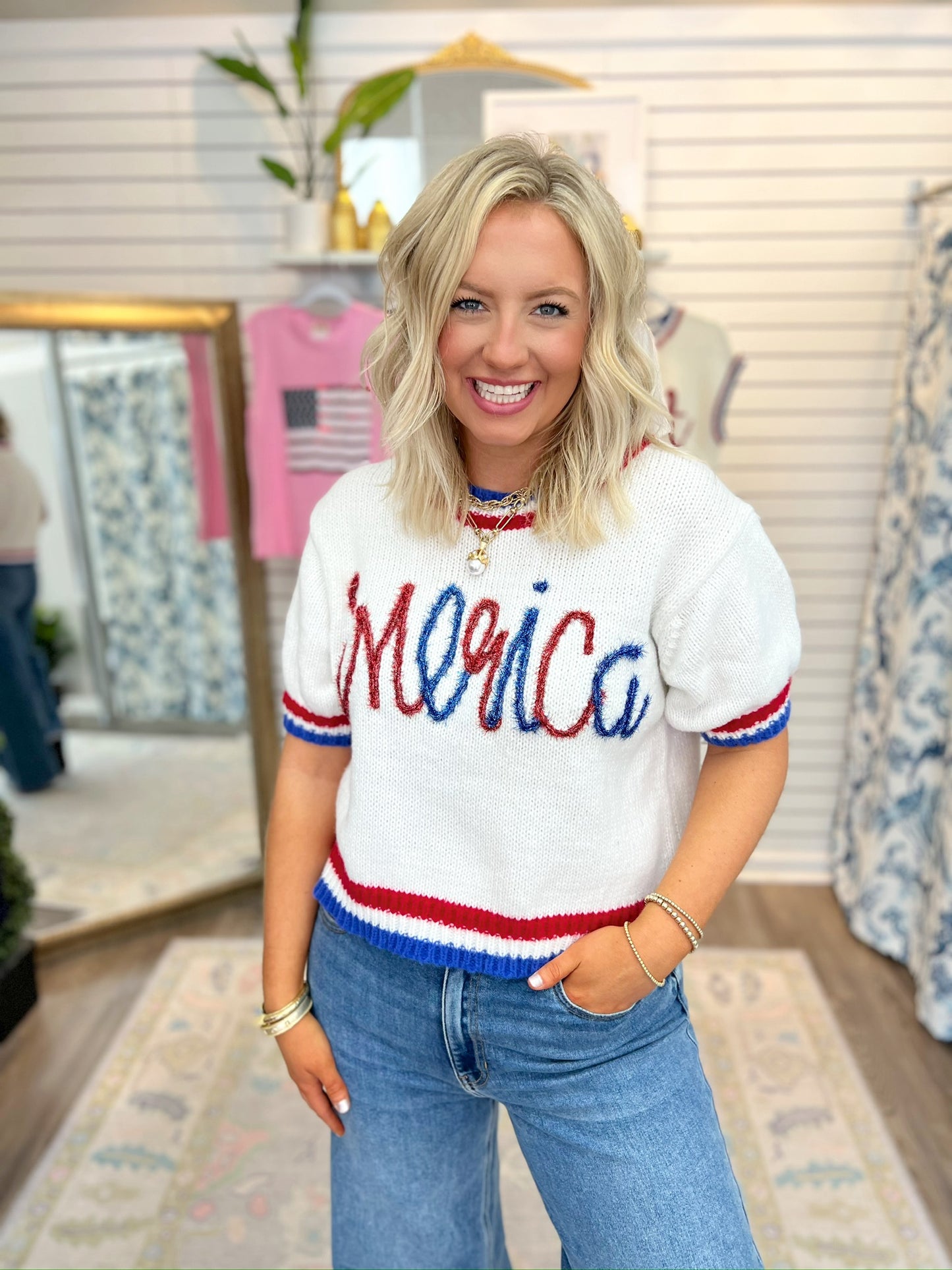 'Merica Sweater Top