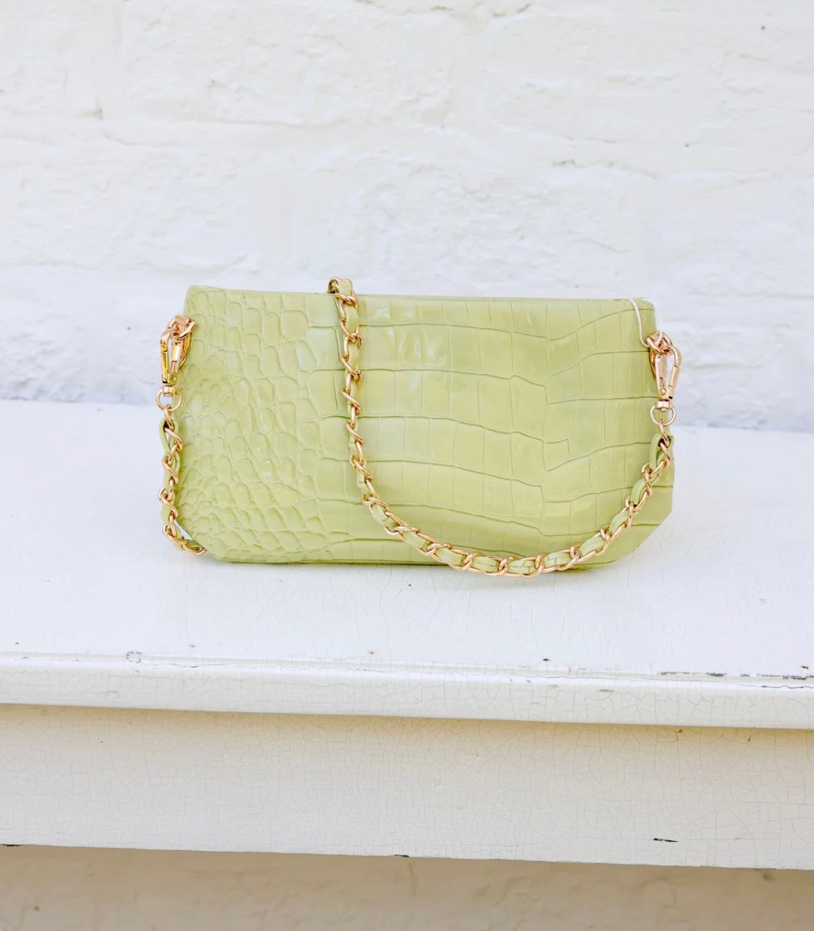 Livi Crossbody - Lime Patent EC
