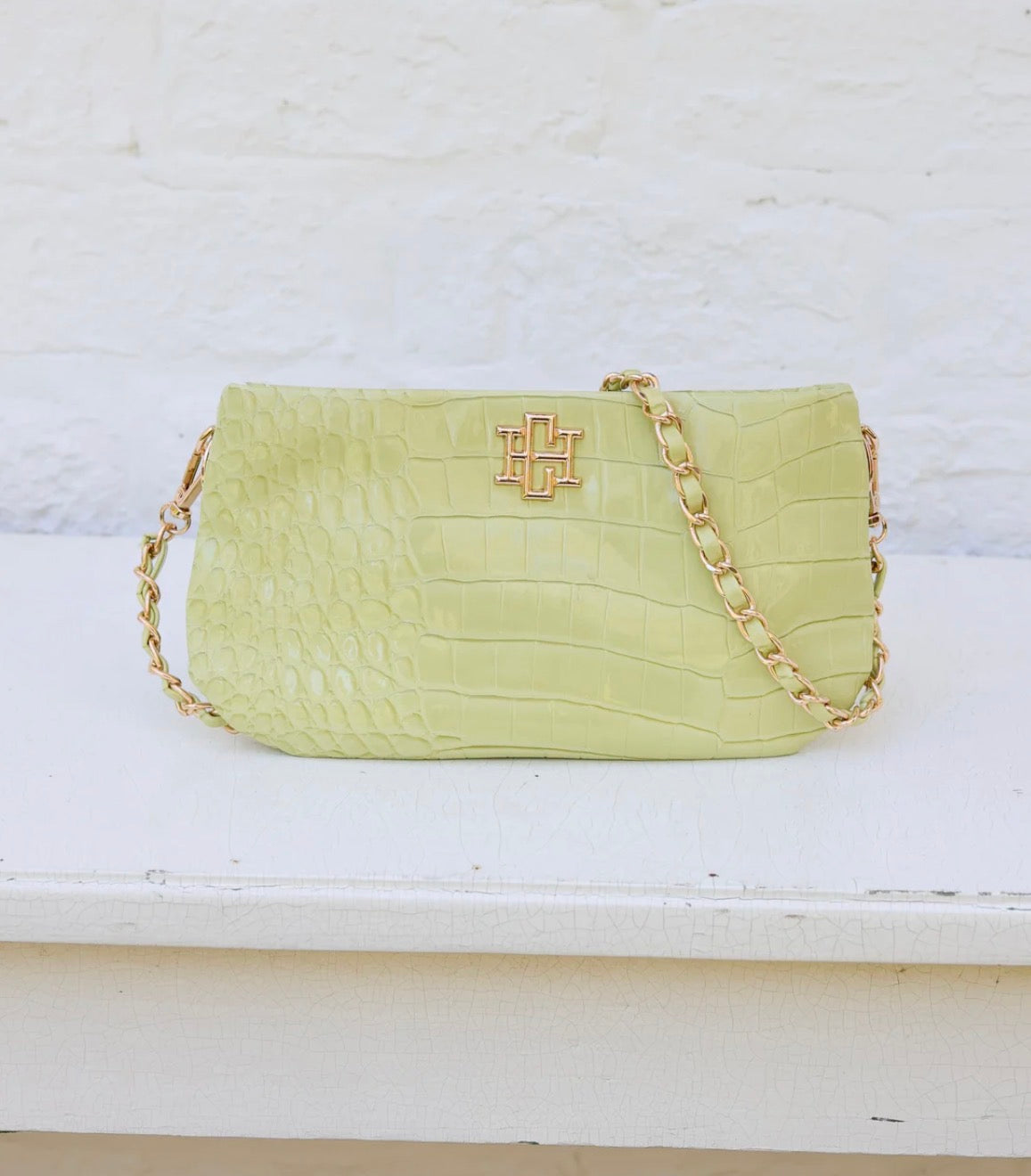 Livi Crossbody - Lime Patent EC