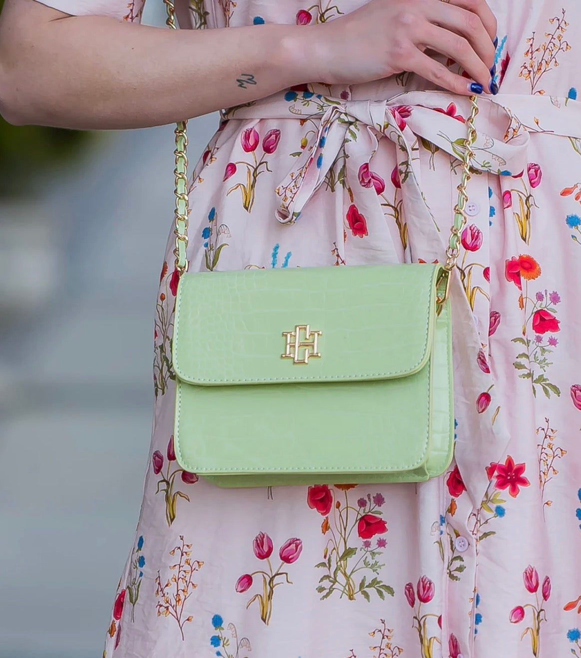 Evelyn Crossbody - Lime EC