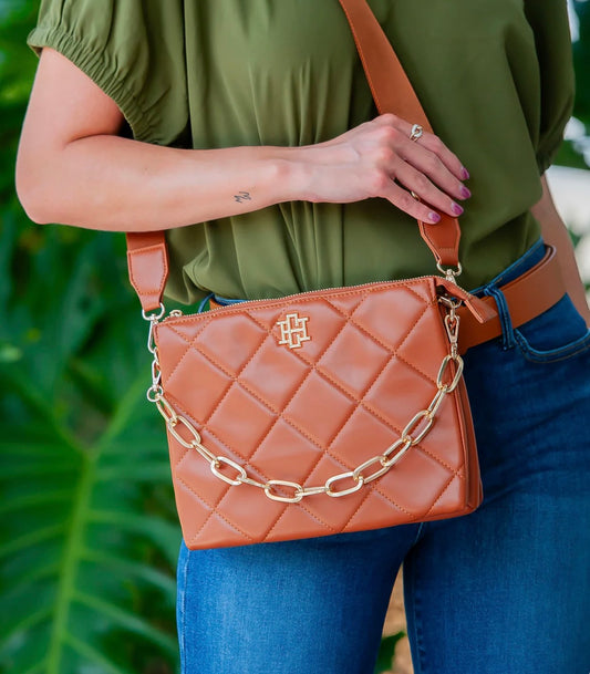 Ariana Crossbody - Saddle