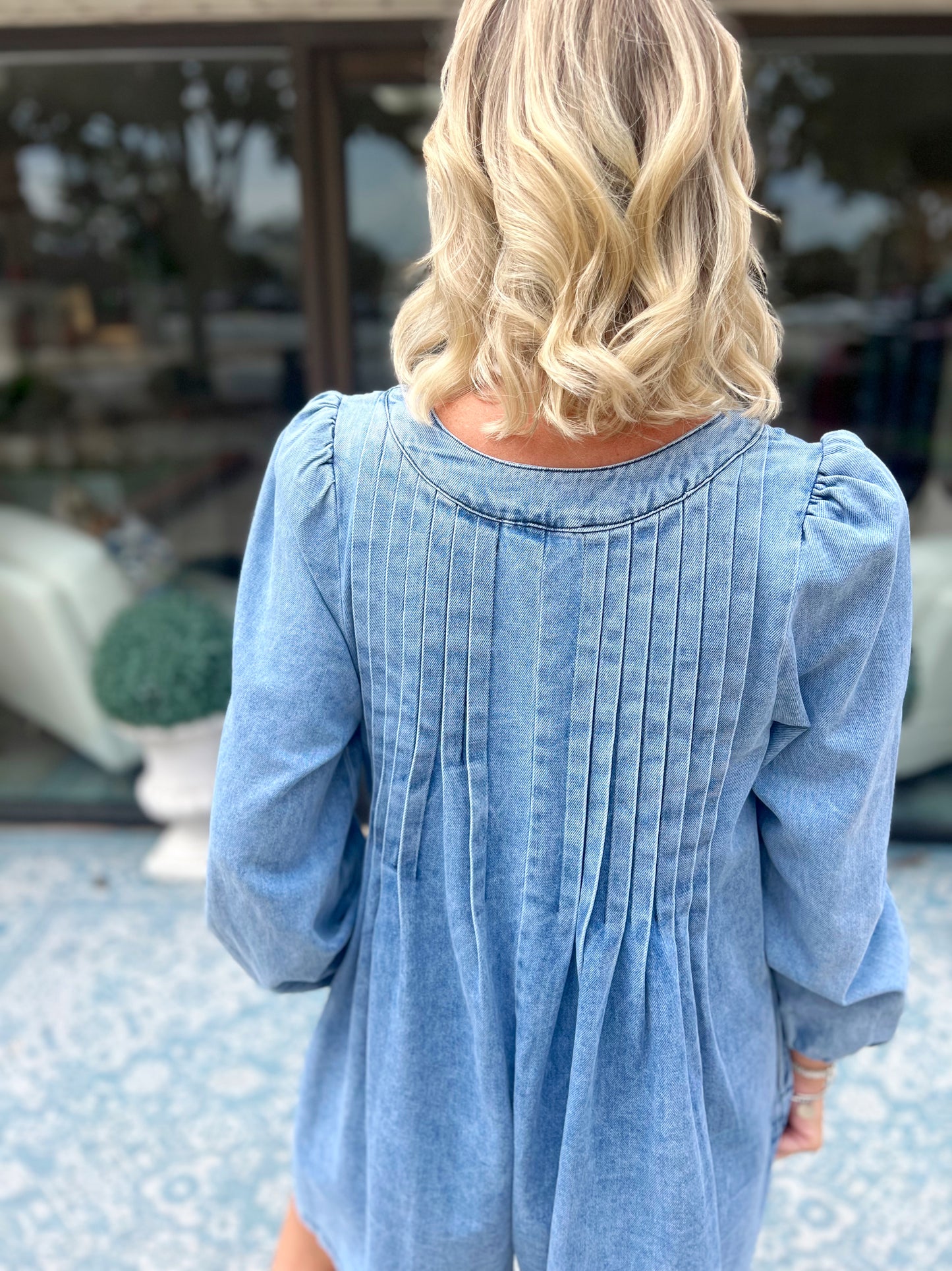 Claire Denim Romper